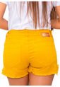 Short Color Turn Up Tiro Medio Mostaza Mujer Corona - Compra Ahora | Dafiti  Chile