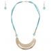 Set Collar y Aretes WOW Agua Marina-Dorado de WOW