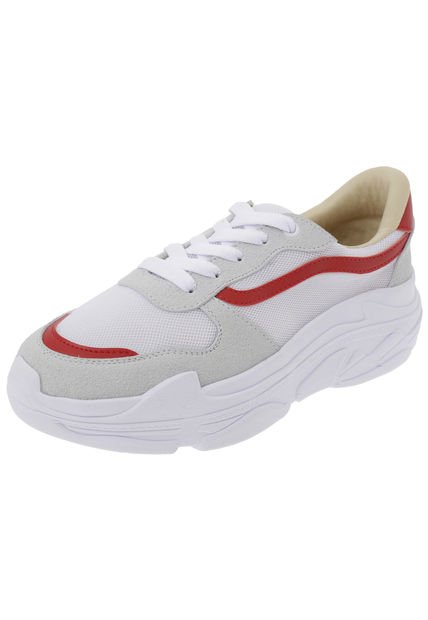 Tenis Lifestyle Blanco-Gris-Rojo XOOX Lyra