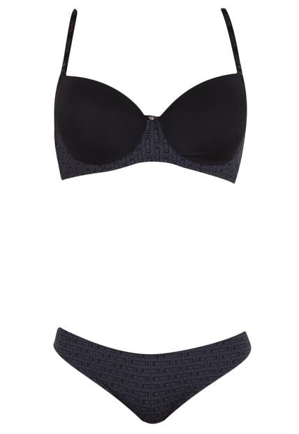 Conjunto Brasier y Tanga XOXO Negro