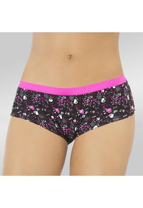 Juego de Cachetero y Tanga Xoxo Negro-Fucsia