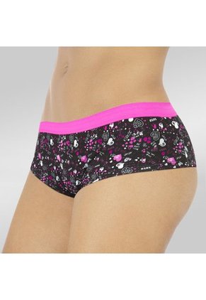 Juego de Cachetero y Tanga Xoxo Negro-Fucsia