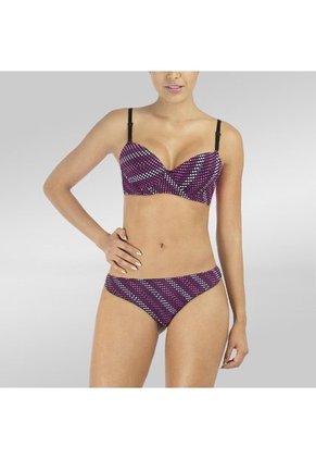 Juego de Cachetero y Tanga Xoxo Negro-Fucsia