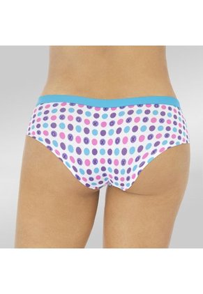 Juego de Cachetero y Tanga Xoxo Blanco-Azul y Negro-Fucsia