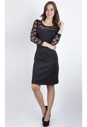 Vestido Xuss Blonda Negro