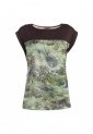 Blusa Xuss Café-Verde-Animal Print de Xuss