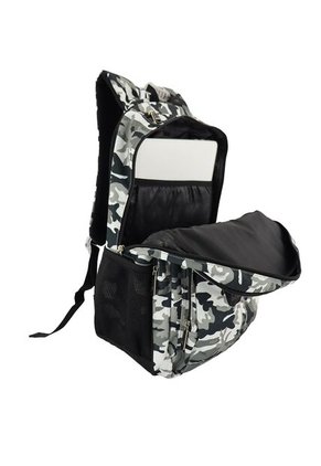 Morral Yolo Escolar Niño Negro Gris Estampado