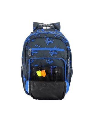 Morral Yolo Escolar Unisex Negro Azul