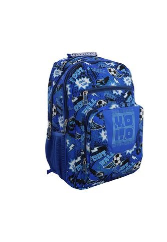 Morral Yolo Escolar Niño Azul Estampado YOLO