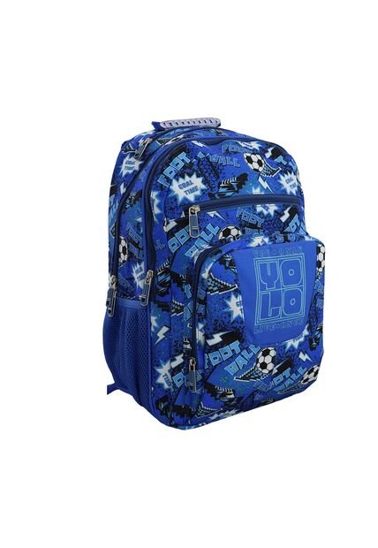 Morral Yolo Escolar Niño Azul Estampado