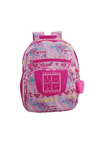 Morral Yolo Escolar Para Mujer Color Rosa Multicolor YOLO