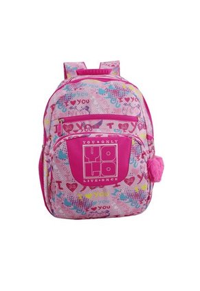 Morral Yolo Escolar Para Mujer Color Rosa Multicolor