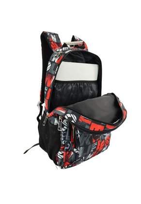 Morral Yolo Escolar Unisex Gris Rojo