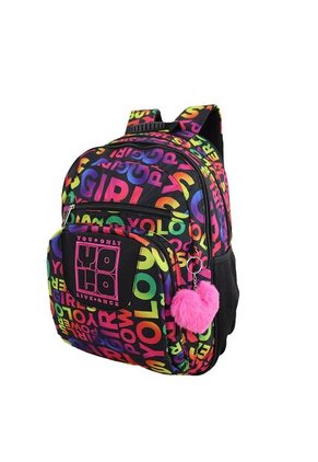 Morral Yolo Escolar Para Mujer Color Negro Multicolor