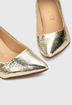 Tacón Alto Dorado Zatz