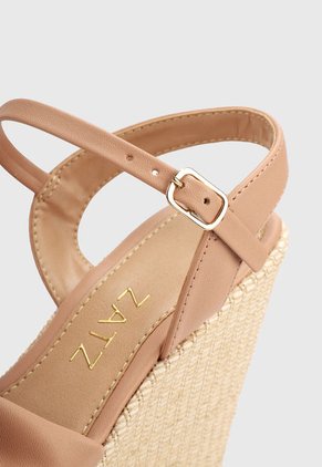 Sandalia Plataforma Nude-Beige Zatz