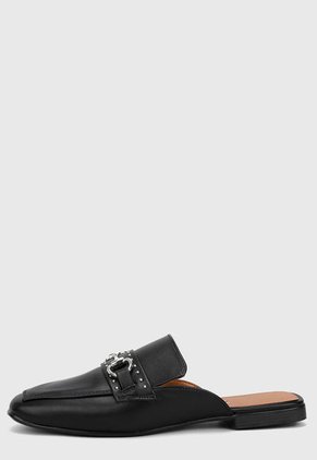 Slipper Negro-Plateado Zatz