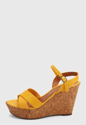 Sandalia Plataforma Amarillo Zatz