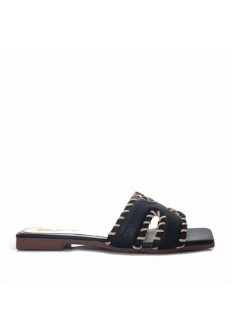 Sandalia Plana Para Mujer P512-Z84 NEGRO ZAVATTY Zavatty