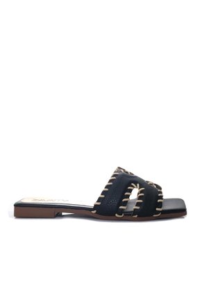 Sandalia Plana Para Mujer P512-Z84 NEGRO ZAVATTY
