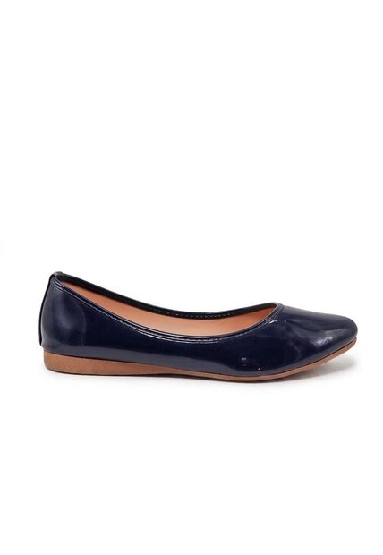 Baleta Para Mujer 7100-Z506 AZUL OSCURO CHAROL ZAVATTY