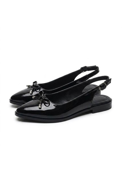 Baleta Para Mujer T801-Z490 NEGRO CHAROL ZAVATTY