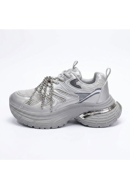 Tenis Para Mujer 121-Z329 PLATEADO ZAVATTY