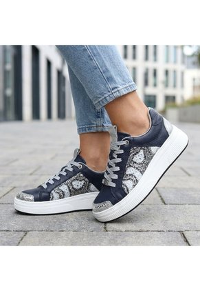 Tenis Para Mujer TAC1045 AZUL X PLATA X FOLIA ZAVATTY