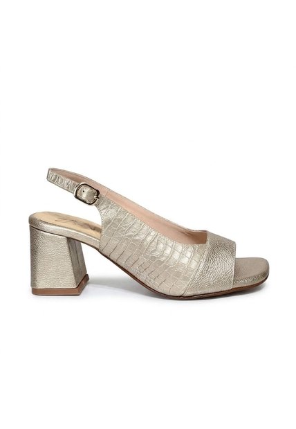 Tacon Para Mujer 407-Z522 METAL ARENA CUERO ZAVATTY