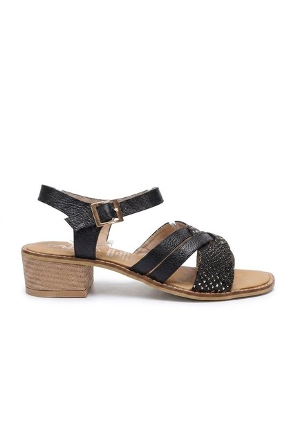 Sandalia Para Mujer 350-Z310 NEGRO X FOLIA CUERO ZAVATTY