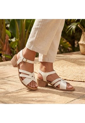 Sandalia Para Mujer 350-Z310 BLANCO OSTRA CUERO ZAVATTY