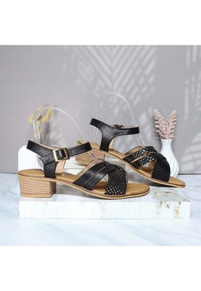 Sandalia Para Mujer 350-Z310 NEGRO X FOLIA CUERO ZAVATTY