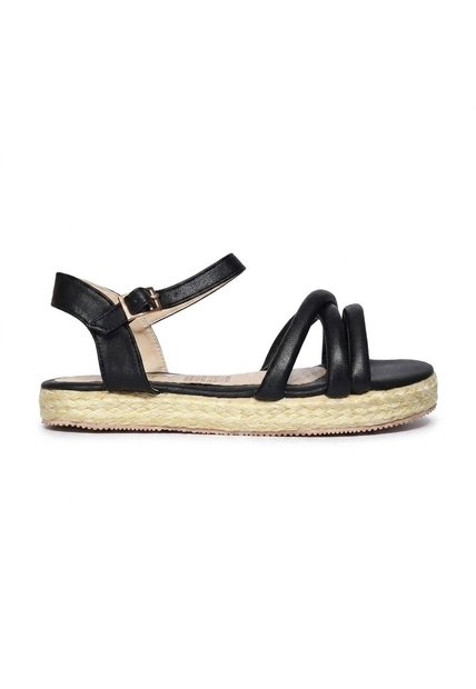 Sandalia Plana Para Mujer M144-Z471 NEGRO ZAVATTY