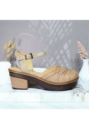 Sandalia Para Mujer S126-Z06 CAMEL CUERO ZAVATTY