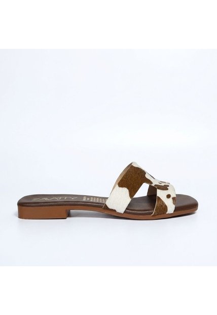 Sandalia Plana Para Mujer N126-Z446 CHOCOLATE VACA ZAVATTY