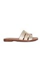 Sandalia Plana Para Mujer 25C30-Z19 CHAMPAÑA CUERO ZAVATTY de Zavatty