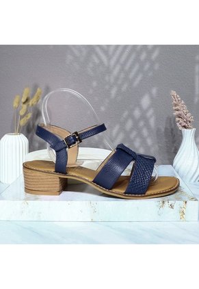 Sandalia Para Mujer 372-Z310 AZUL PROFUNDO CUERO ZAVATTY