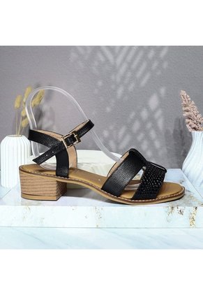Sandalia Para Mujer 372-Z310 NEGRO CUERO ZAVATTY
