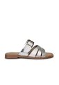 Sandalia Plana Para Mujer 25C38-Z19 PLATEADO CUERO ZAVATTY de Zavatty