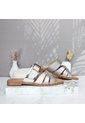 Sandalia Plana Para Mujer 25C38-Z19 PLATEADO CUERO ZAVATTY de Zavatty