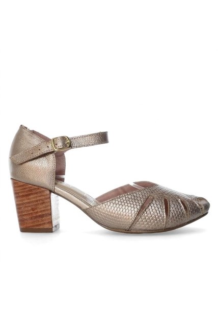 Tacon Para Mujer H-LINA DORADO CUERO ZAVATTY