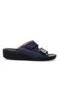 Plataforma Baja Para Mujer H-ABIGAIL AZUL CUERO ZAVATTY de Zavatty