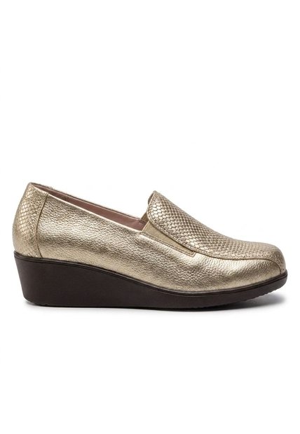 Mocasin Para Mujer H-SANDRA ORO CUERO ZAVATTY