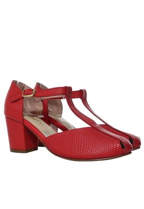 Sandalia Para Mujer H-SABA ROJO CUERO ZAVATTY