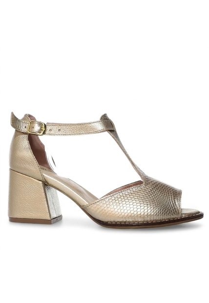 Sandalia Para Mujer H-KAROL ORO CUERO ZAVATTY