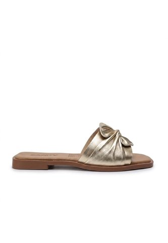 Sandalia Plana Para Mujer 25C525-Z19 ORO CUERO ZAVATTY Zavatty