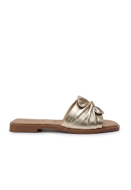 Sandalia Plana Para Mujer 25C525-Z19 ORO CUERO ZAVATTY
