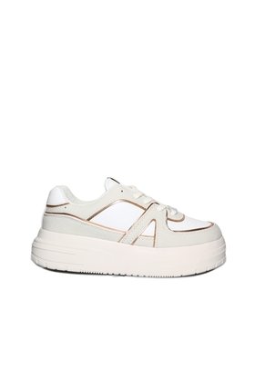 Tenis Para Mujer 153-3-Z287 BEIGE X ORO ROSA ZAVATTY