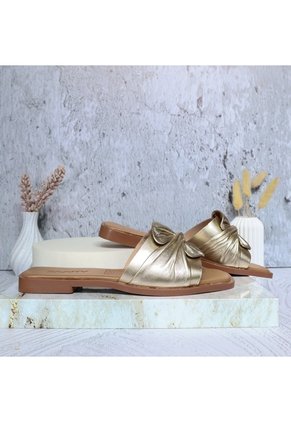 Sandalia Plana Para Mujer 25C525-Z19 ORO CUERO ZAVATTY
