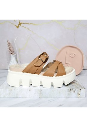Plataforma Baja Para Mujer 9025-1-Z83 CAMEL ZAVATTY